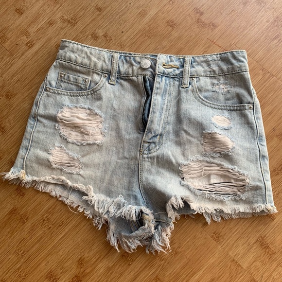 BDG Pants - BDG Super High Rise Cheeky Jean Shorts